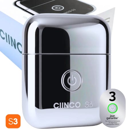CIINCO® Elektrisch Scheerapparaat Mannen – 3 Scheerbladen – USB-C Oplaadbaar – Nat & Droog – RVS Behuizing – Reisvergrendeling