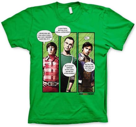 The Big Bang Theory Heren Tshirt -M- Superhero Quips Groen