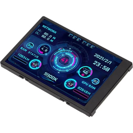 3,5 Inch IPS USB Mini Scherm CPU RAM HDD Data Temperatuur Weergave 360 Graden Rotatie Type C Sub Scherm voor Computer