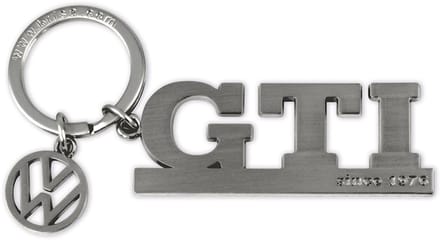 VW GTI Sleutelhanger met Bedel - Zilver