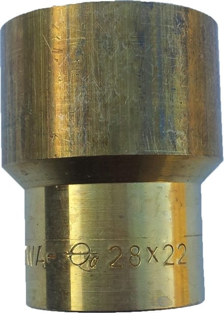 VSH soldeer messing - verloopsok - 15 x 12 mm