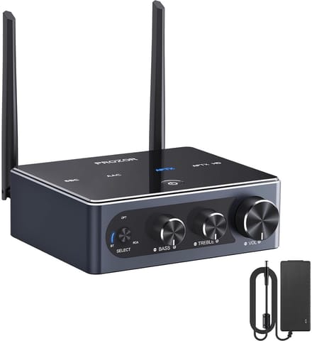 NÖRDIC Bluetooth 5.2 Hi-Fi versterker - 192kHz/24Bit - 2x 100W speaker uitgang