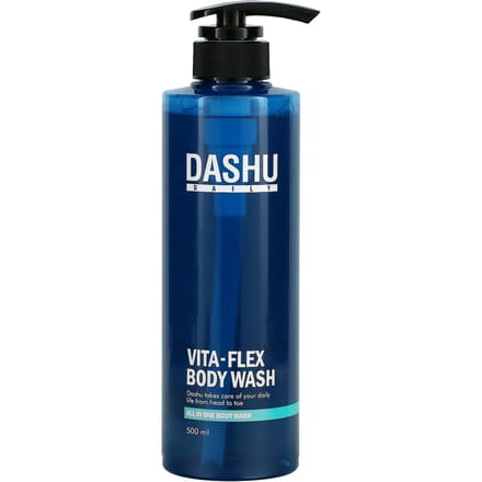 DASHU Daily Vita Flex Alles-in-één Douchegel 500ml Diep Reinigend Hydraterende Lichaamsreiniger voor Mannen blue