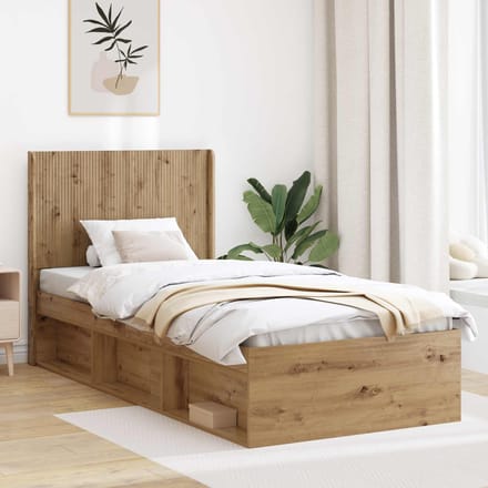 vidaXL - Hoofdbord - Artisanaal - eiken - Bewerkt - hout