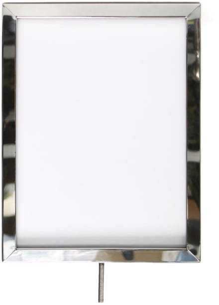 IVOL Posterframe voor afzetpaal met koord - Staand - Chroom