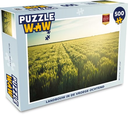 Puzzel Landbouw in de vroege ochtend - Legpuzzel - Puzzel 500 stukjes