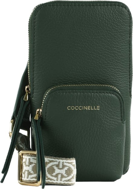 COCCINELLE Leren Telefoontasje Pixie Hi-Tech Phone Bag Alga Donkergroen