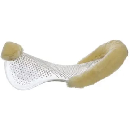 Hispano Hipica Silicone Genuine Fleece Side Trim Halve Pad Beige Full