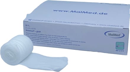 Maielast-glatt 4cm x 4m fixatie bandage - gaasverband