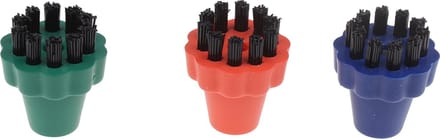 POLTI - Set van 3 nylonborstels - # kleuren - rond - - PAEU0296