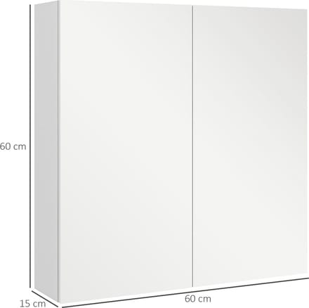 Kleankin-Spiegelkast-MDF-60x15x60cm-Wit