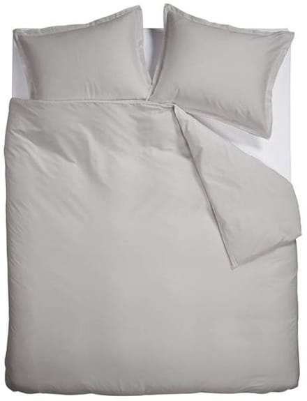Snoozing Satin Uni Dekbedovertrek - Extra breed - 260x200/220 cm - Grey