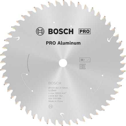 Bosch Accessories 2608837762 2608837762 Cirkelzaagblad 150 x 10 mm Aantal tanden: 52 1 stuk(s)