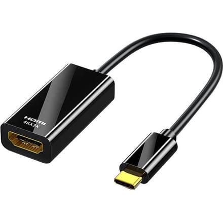 4K Type C naar HDMI-compatibele kabel USB C naar HDMI-converter voor MacBook Laptop USB-C naar HDMI-adapter zwart