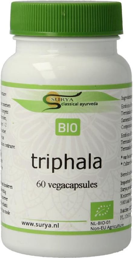Surya Bio triphala bio 60 Vegetarische capsules