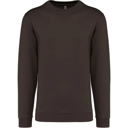 Sweater 'Crew Neck Sweatshirt' Kariban Collectie Basic+ maat M Chocolade