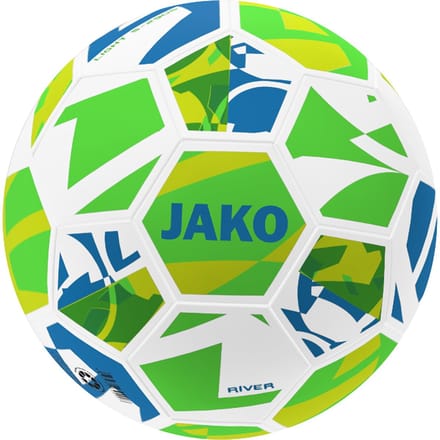 Jako River 290G (Size 4) Lightbal - Wit / Fluo Groen / Fluogeel | Maat: 4