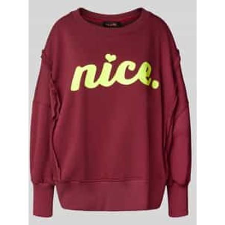 Relaxed fit sweatshirt met statementprint en ronde hals