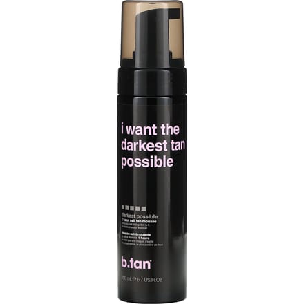 B.Tan, I I One-Turkist Tanning Mousse, 1-Hour Self-Tanning Mousse, Maximum Dark Circles, 6.7 Fl Oz (200 Ml) black