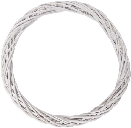 Clayre & Eef Krans Ø 50x5 cm Wit Rotan