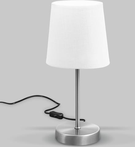 B.K.Licht - Klassieke Tafellamp - witte bedlamp - woonkamer lamp - E14 fitting - h.: 30.8 cm - wit