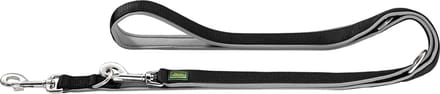 Hunter Hondenriem - Neopreen - 200 x 1,5 cm - Zwart/Grijs