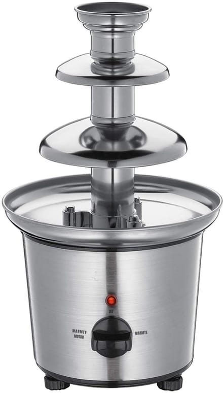 RVV® Chocoladefontein - Chocolade fontein - Chocolade druppels - Zilver - 19cm x 19cm x 33cm