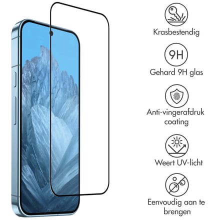 Accezz Screen Protector - Geschikt voor Google Pixel 10 / 10 Pro / 11 / 9 / 9 Pro / 11 Pro - Gehard Glass Full Cover