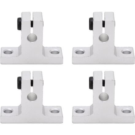 4 Stuks Lineaire Rail Klemsteun Aluminiumlegering Lineaire Bewegingsrail Klemstang Geleidesteun white