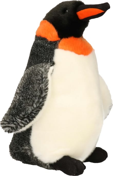 Nature Planet Koningspinguin - zwart/wit - 28 cm - pluche dieren knuffels - Pinguins