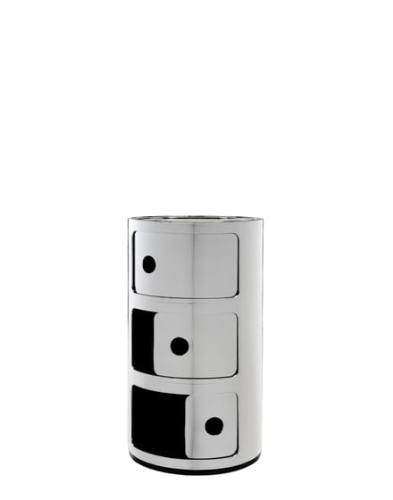 Kartell - Componibili Container - 3 elementen - chroom - zilver