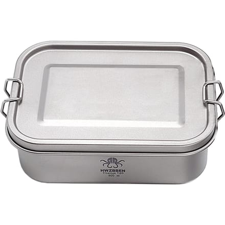 Camping Bento Box Titanium Bento Box Outdoor 800ml Lunchbox Rechthoekige Voedselcontainer Ti88 white