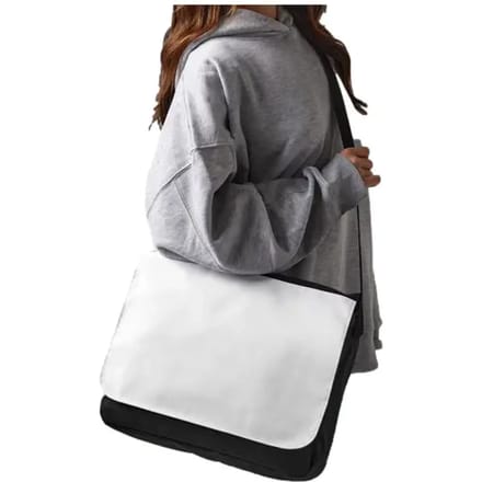 BagBase Sublimation Messenger Bag BG965 - Black - 36 x 30 x 11,5 cm