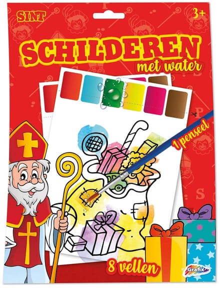 Creative Craft Group Painting with Water Sinterklaas