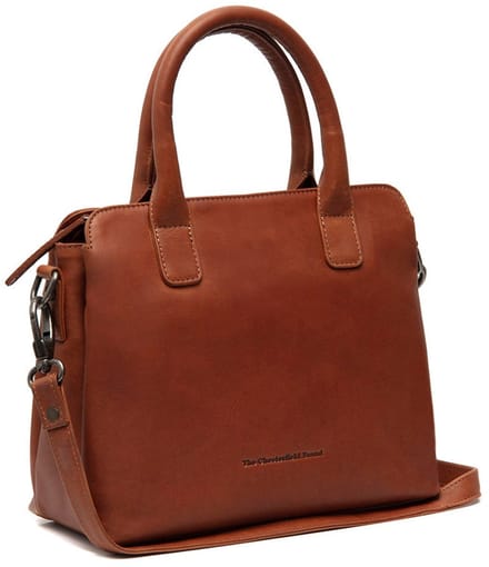 Chesterfield Hermosa Waxed Pull Up Schoudertas - Cognac