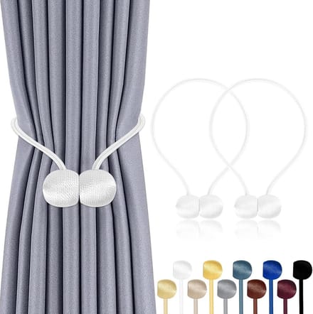 Solidchoice - Magnetische Gordijnbindruggen - 2 Stuks, Wit