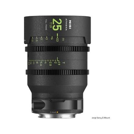 NiSi ATHENA PRIME 25mm T1.9 cinema-objectieven  Sony E-bevestiging