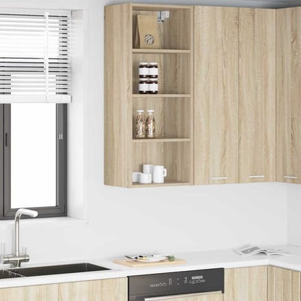 vidaXL - Hangkast - Sonoma - Eik - 40 - x - 29,5 - x - 100 - cm - Bewerkt - hout
