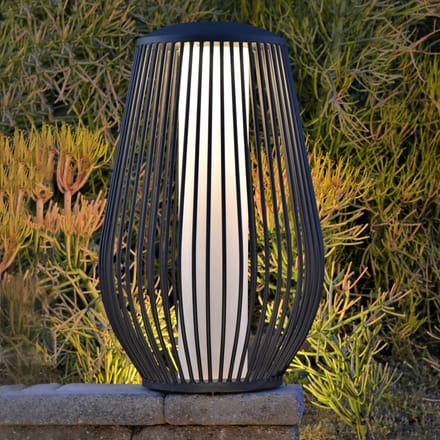 Les Jardins LED solarlantaarn Mandaley met sensor, grijs