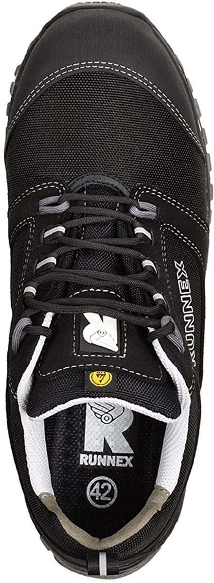 RUNNEX S3-ESD-veiligheidsitshalbschoen LightStar Zwart/Wit/Grijs