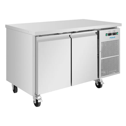 Polar U-serie koel-vrieswerkbank met 2 deuren 124L