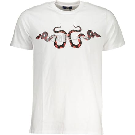 Cavalli Class Witte Katoenen Heren T-Shirt