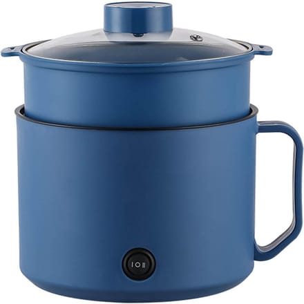 Marmite électrique multifonctionnelle, petite mini cuisinière électrique, cuiseur rapide de nouilles pour étudiants bleu