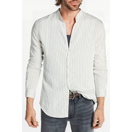 John Varvatos Multi Button Slim Fit Shirt White Maat: XS | Casual Overhemden Outlet | Heren | Wit