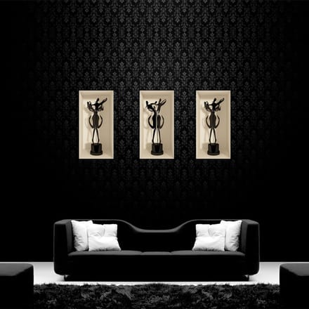 3D-effect stickerfiguren 60 x 90 cm
