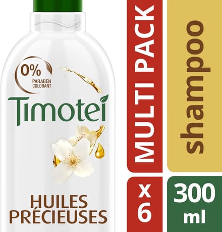6x300 ml Timotei Precious Oil Shampoo 0% Paraben 0% Colorant