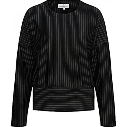 &Co Woman Top danila pinstripe punta black