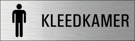 Heren kleedkamer deurbordje met zelfklevende strip