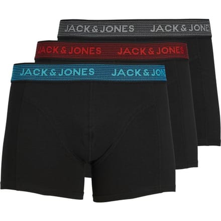 JACK&JONES - Maat M - ADDITIONALS JACWAISTBAND TRUNKS 3 PACK NOOS Heren Onderbroek