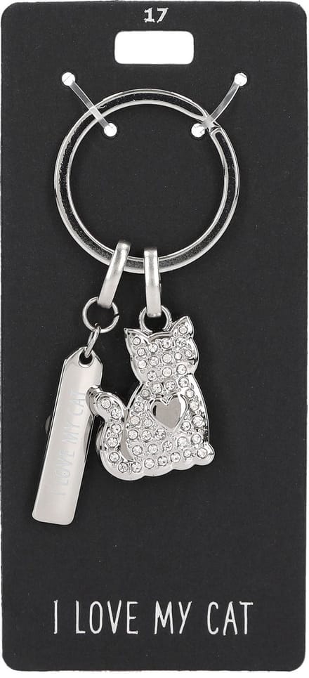 Depesche - Glamour sleutelhanger - mot. 017 - I love my cat